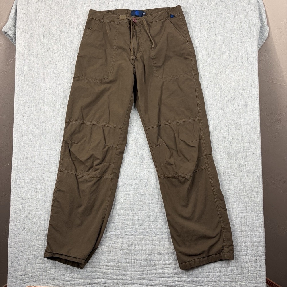 VTG Blue Dot Plaid Flannel Lined Pants Women's Size‎ Small Brown Made in USA